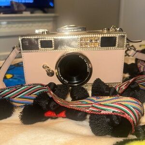 Kate Spade Gold and Black Striped Handbag